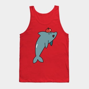 Dolphin with a Red Apple Tank Top